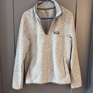 L.L. Bean Heather Gray V-Neck Sweater